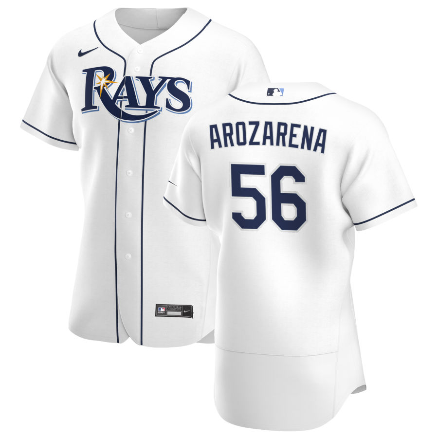 Tampa Bay Rays #56 Randy Arozarena Men Nike White Home 2020 Authentic Player MLB Jersey->tampa bay rays->MLB Jersey